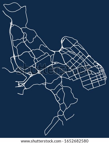 Map of streets of Halifax, Nova Scotia, Canada