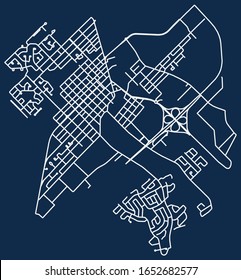 Map of streets of Joliette, Québec, Canada