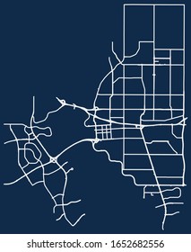Map of streets of Lethbridge, Alberta, Canada