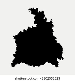Map of Stuttgart - Germany region outline silhouette graphic element Illustration template design
