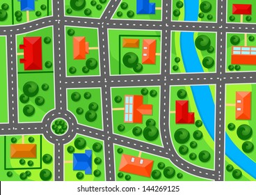 Map Suburb Town Real Estate Concept Stock Vector (Royalty Free ...