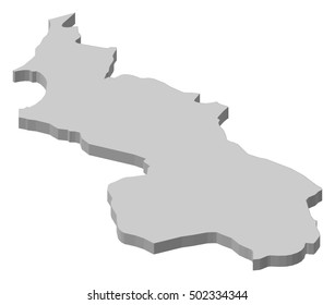 Map - Sucre (Colombia) - 3D-Illustration