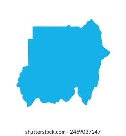 mapa del icono de sudán. Ilustración Vector gráfico del mapa de Sudán.