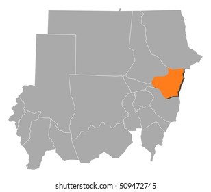 Map - Sudan, Kassala