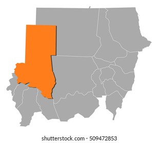 Map - Sudan, North Darfur