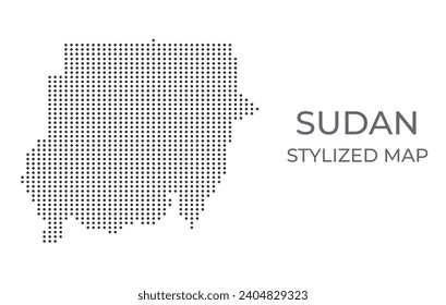 Map of Sudan in a stylized minimalist style. Simple illustration of the country map.