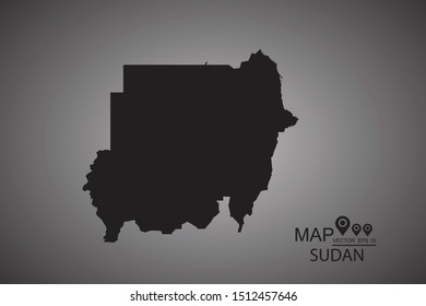Map of Sudan. Vector illustration eps 10.