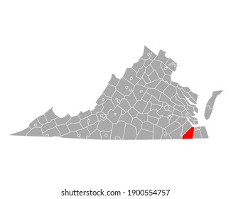 Map Of Suffolk In Virginia On White