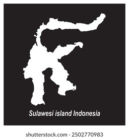 Map of Sulawesi Island vector illustration symbol design