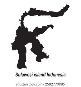 Map of Sulawesi Island vector illustration symbol design