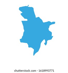 map of as sulaymaniyah region in country of iraq