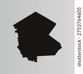 Map of Sullivan County - New York - United States outline silhouette graphic element Illustration template design