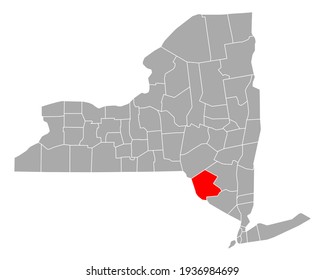 Mapa de Sullivan en Nueva York en blanco