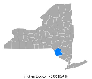 Map of Sullivan in New York on white