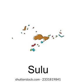 Map of Sulu modern design, Philippines map illustration vector Design Template