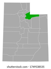 Mapa de la Cumbre de Utah en blanco