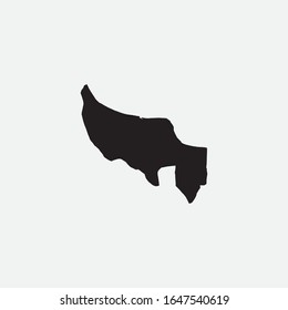 Mapa de Sumqayit - Elemento gráfico de Azerbaiyán Diseño de plantilla de ilustración
