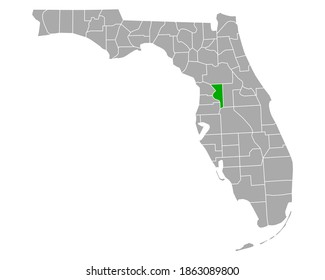 Mapa de Sumter en Florida en blanco