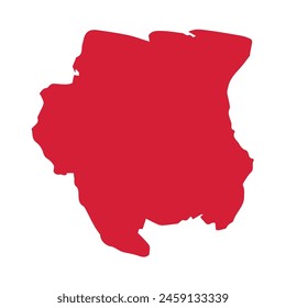 Karte des Suriname-Symbols. Illustration Vektorgrafik Grafik der Karte von Suriname.