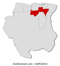 Map - Suriname, Para