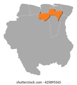 Map - Suriname, Para