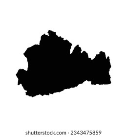 The map of the Surrey county isolated on white background. Vector illustration