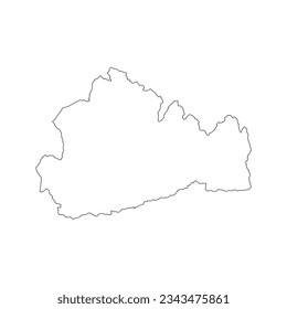 The map of the Surrey county isolated on white background. Vector illustration