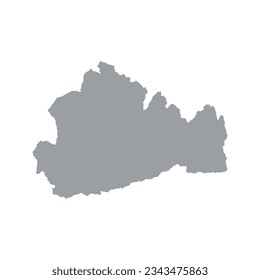 The map of the Surrey county isolated on white background. Vector illustration