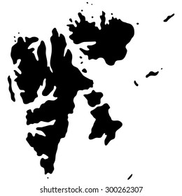 map of Svalbard, Norway