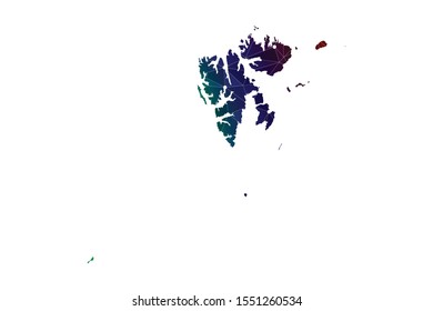 Map of Svalbard. Wire frame 3D mesh polygonal network line, design sphere, dot and structure. communications map of Svalbard. Vector Illustration EPS10.