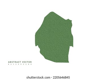Map of Swaziland green simple outline. Stylized minimal line design vector.