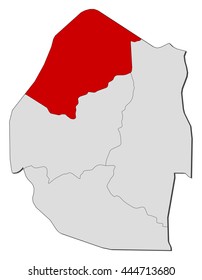 Map - Swaziland, Hhohho