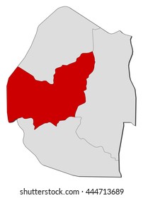 Map - Swaziland, Manzini
