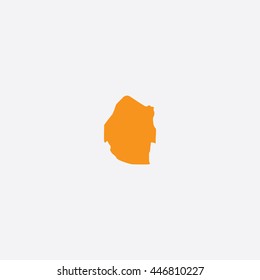 Map of Swaziland Vector Illustration