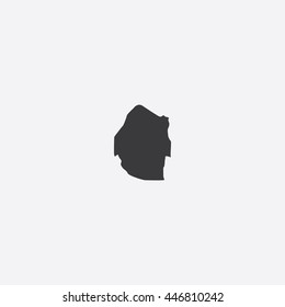 Map of Swaziland Vector Illustration