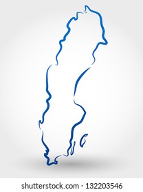 map of sweden. map concept
