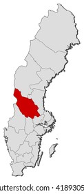 Map - Sweden, Dalarna County
