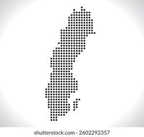 Map of Sweden from dots