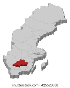 Map - Sweden, Joenkoeping County
