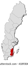 Map - Sweden, Kalmar County