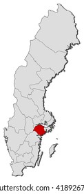 Map - Sweden, Soedermanland County