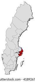 Map - Sweden, Stockholm County