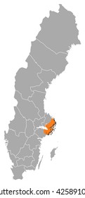 Map - Sweden, Stockholm County
