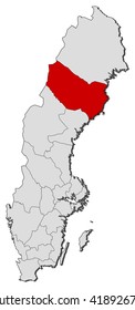 Map - Sweden, Vaesterbotten County