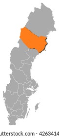 Map - Sweden, Vaesterbotten County