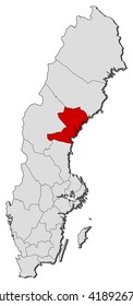 Map - Sweden, Vaesternorrland County