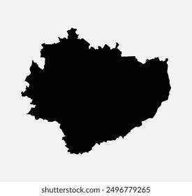 Map of Swietokrzyskie - Poland outline silhouette graphic element Illustration template design
