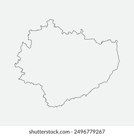 Map of Swietokrzyskie - Poland outline silhouette graphic element Illustration template design
