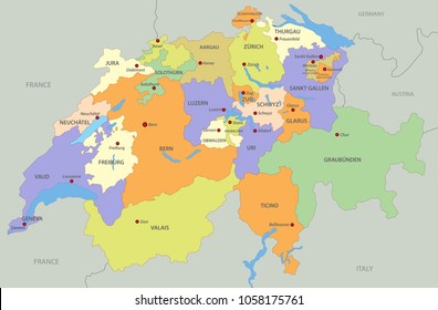 Map of Switzerland