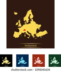 map of Switzerland